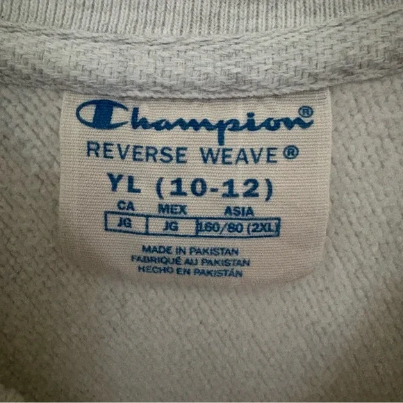 Champion Youth Large Reverse Weave Wake Forest University Sweatshirt Grey - Picture 3 of 4